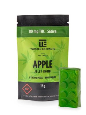 Buy Twisted Extracts Apple Jelly Bomb UK | Sativa Edibles Buy Twisted Extracts Apple Jelly Bomb UK